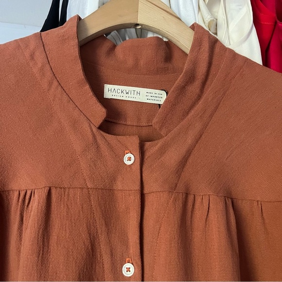 NWOT Hackwith Design House Rust Blouse - Picture 5 of 8
